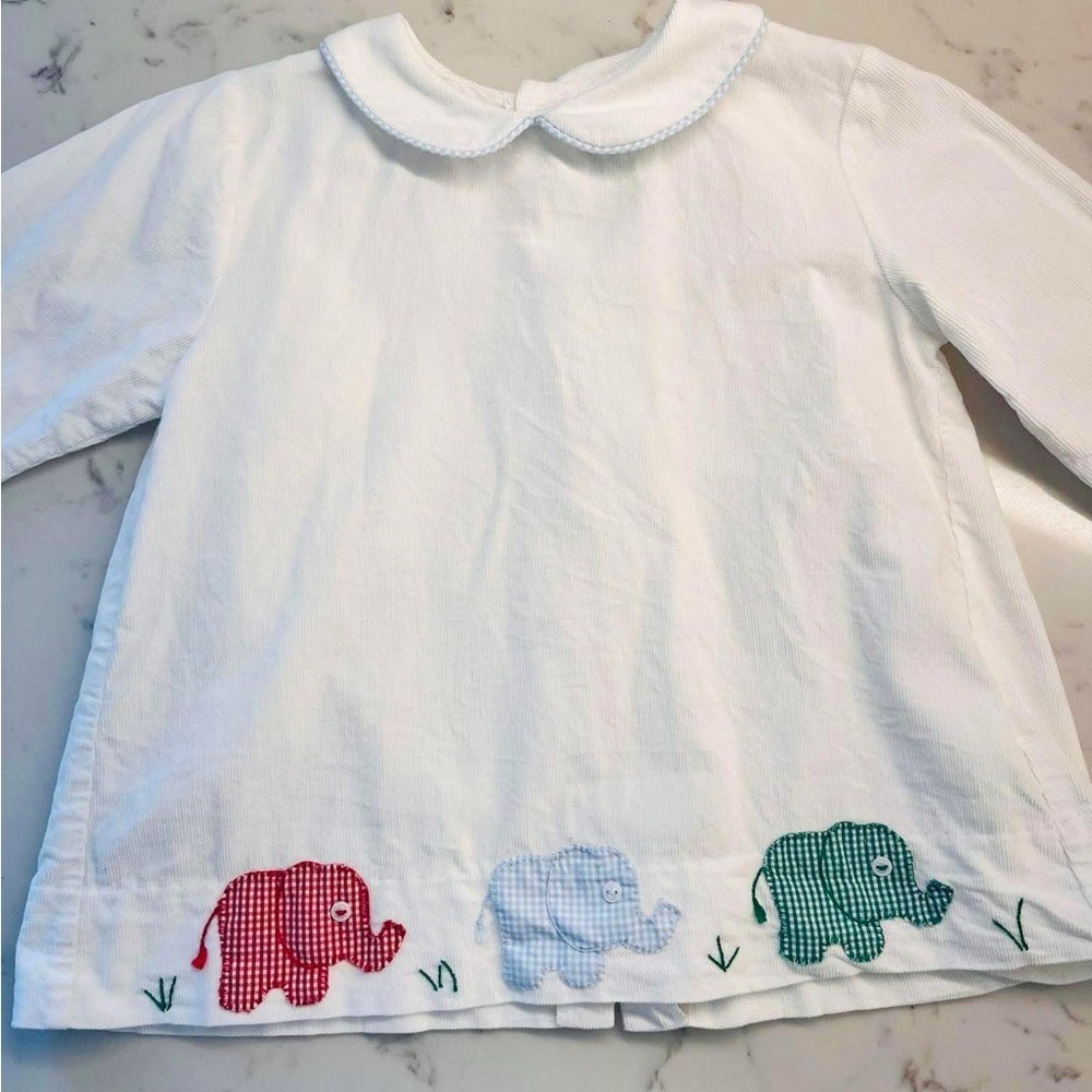 AK top, 4T with Elephant Embroidery